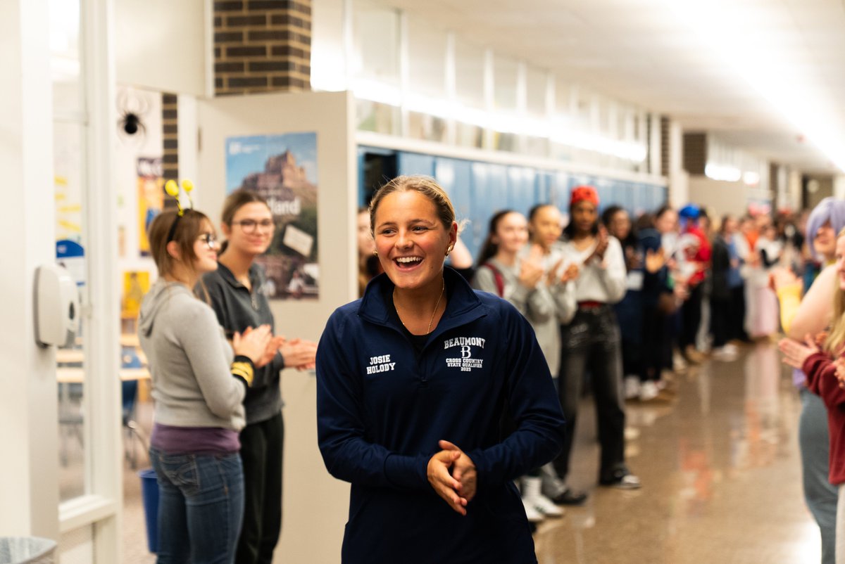 Good luck to Josie as she competes at States for cross country today! The entire Beaumont community is cheering you on and so proud of all you’ve accomplished.
