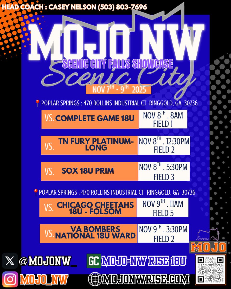 Schedule for Scenic City! I’m working with my HS &amp; Mojo team to be 100% ready!

<a href="/ExtraInningSB/">EXTRA INNING SOFTBALL</a> <a href="/CoastRecruitsSB/">Coast Recruits 🥎</a> <a href="/UncommittedUTR/">Under The Radar 𝕏</a> <a href="/SBRRetweets/">Softball Recruiting Reposts</a> <a href="/Shellypro1/">Shelly Prochaska</a> <a href="/CoachJVaughan/">Jackson Vaughan</a> <a href="/SherylGilmore7/">Sheryl Gilmore</a> <a href="/rhaney_harris/">Rhaney Harris</a> <a href="/Humboldt_SB/">Cal Poly Humboldt Softball</a> <a href="/lauraberg44/">Laura Berg OLY</a> <a href="/alyboytz/">Aly Boytz</a> <a href="/coachyegge/">Yegge</a> <a href="/CoachMeadowPSU/">Meadow McWhorter</a> <a href="/ronnie_ladines/">Ronnie Ladines</a>