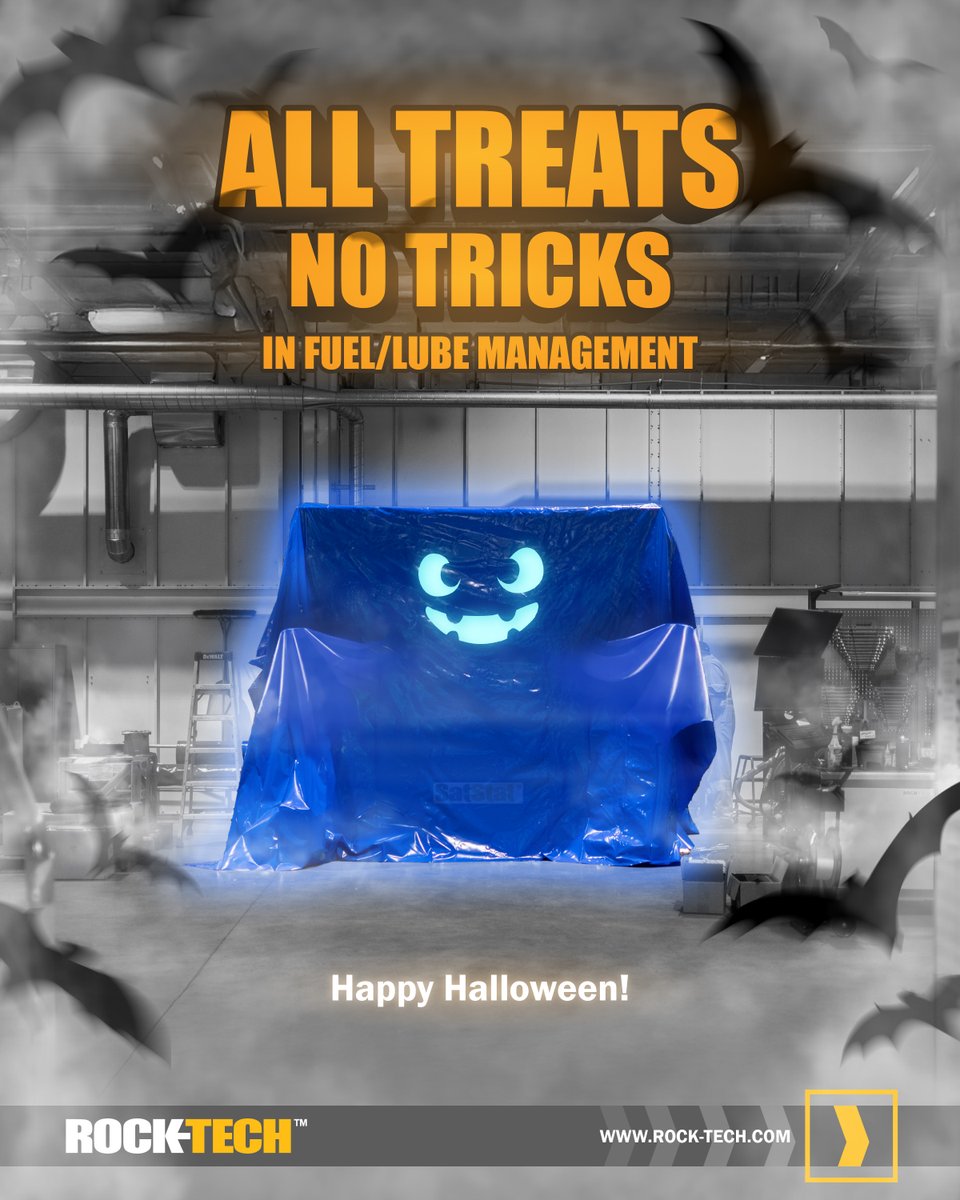 RockTechMining's tweet photo. Get all the treats of safe, efficient fuel &amp; lube management: no tricks, no downtime, no surprises👻

SatStat delivers peace of mind, even on the spookiest nights!
Happy Halloween from Rock-Tech! 🎃

#SatStat #RockTech #Halloween #MiningEfficiency https://t.co/RbadflUHrp