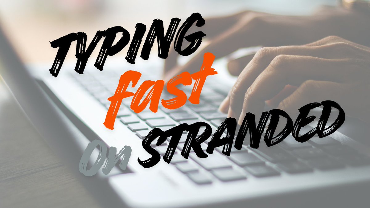 KLSmall_Author's tweet image. Day 9 – Writing 50,000 words in a month involves typing fast!

#novnov #novelnovember #Stranded