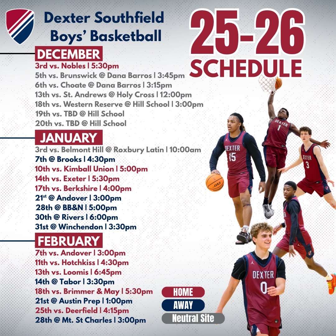 Schedule is set for our 2025-2026 campaign 🛡️