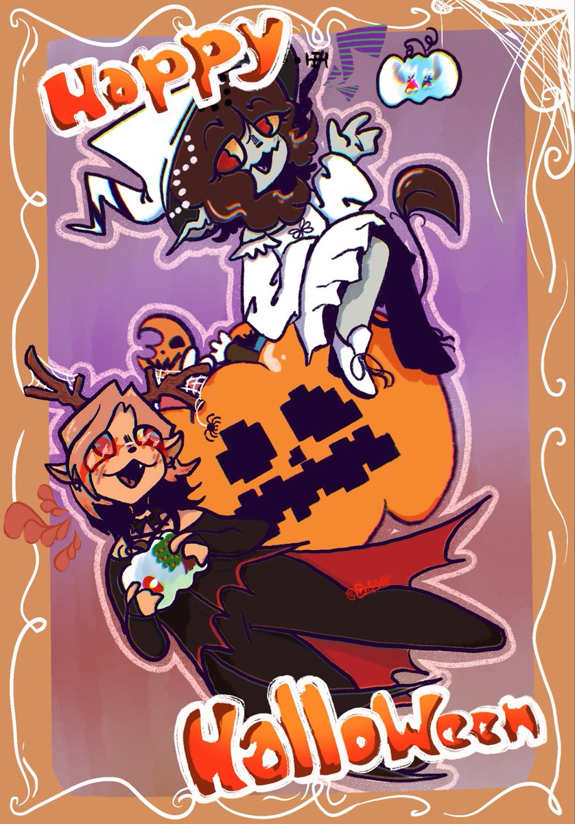 DasWolf13's tweet photo. Happy Halloween!! #digitalart #Halloween https://t.co/GOaTafN016