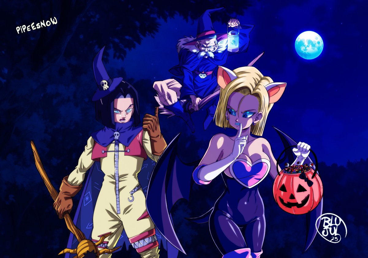 Happy Halloween 2025🎃

Collab with my friend <a href="/Blujul1/">Blujul</a> I hope you like it, friends.

A18 <a href="/Blujul1/">Blujul</a> 
A17/DR GERO <a href="/PiPeEsNoW/">PiPeSnOW (Commissions Closed)</a> 

#Halloween #Halloween2025 #DragonBall