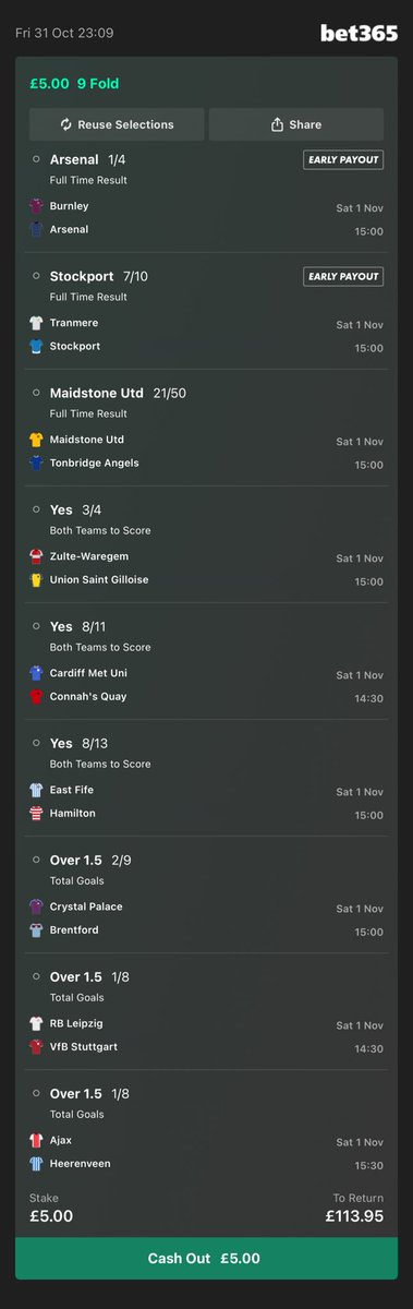 It’s been a season of near misses so far and so I head into an FA Cup weekend very tentatively about how this’ll go. I’ve had to go around the houses to find 9 legs I like so we’re off to 🇩🇪 &amp; 🏴󠁧󠁢󠁷󠁬󠁳󠁿 for a 2:30PM start to this week’s effort. Be lucky everyone! bet365.com/s/r/RNG9d