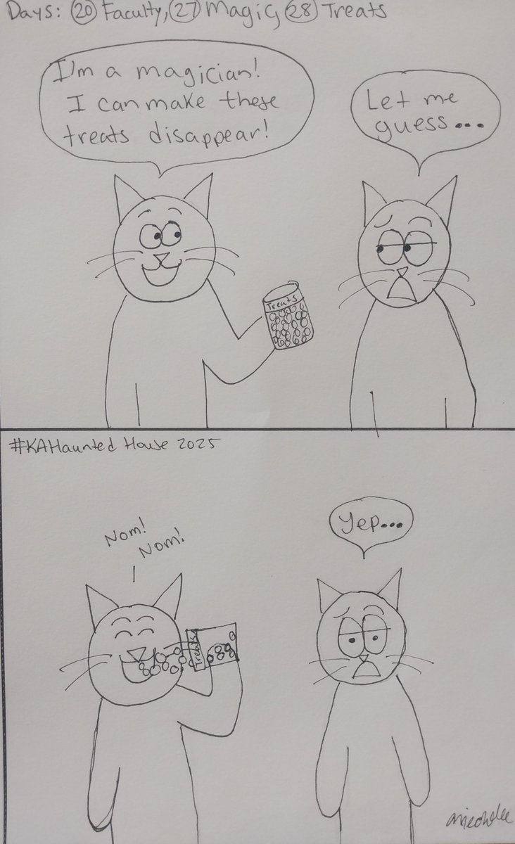 MichelleForNow's tweet image. Custard makes treats disappear. Ari is unimpressed.