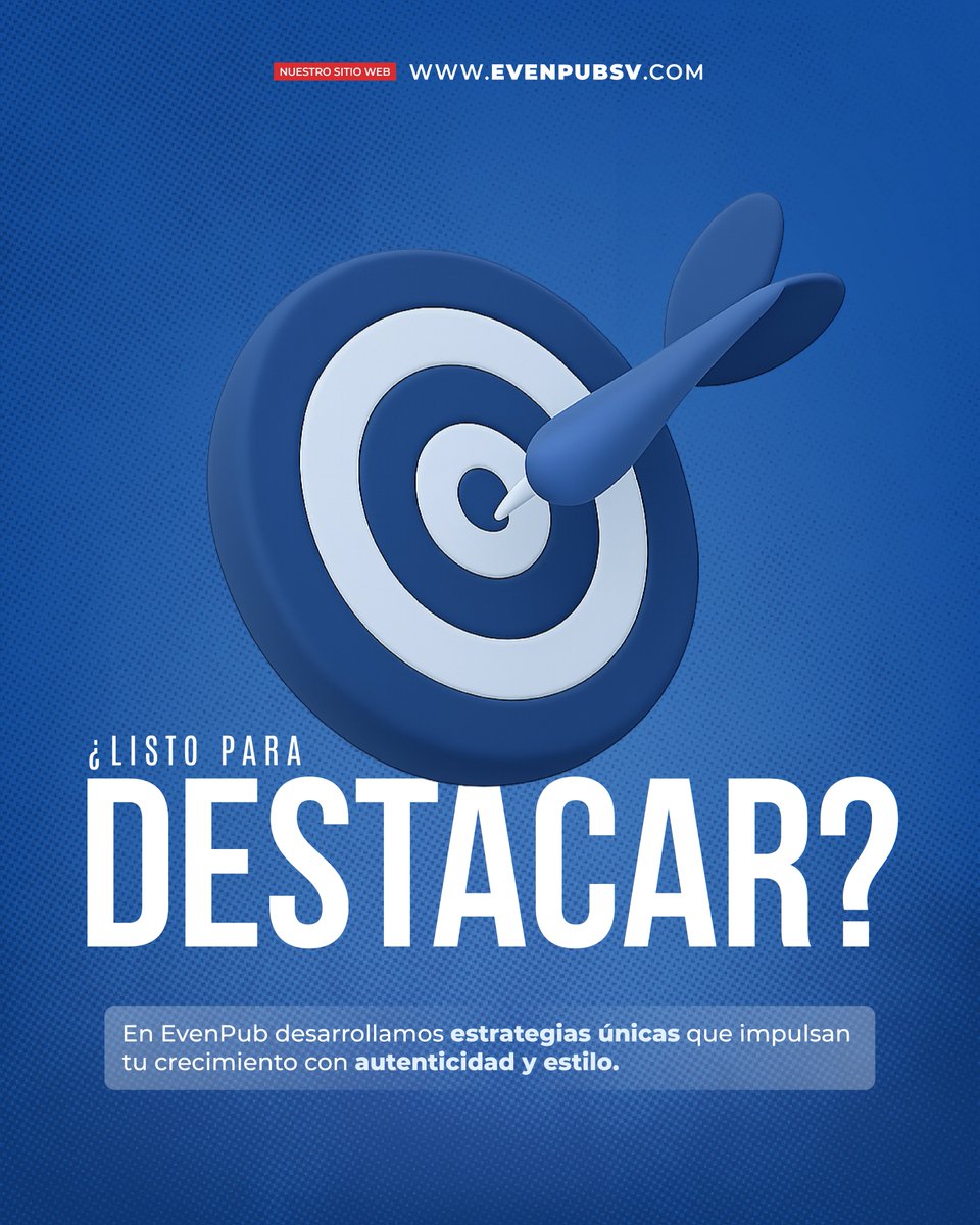 evenpubsv's tweet photo. Las grandes ideas necesitan dirección✅
Nosotros te ayudamos a dar en el blanco con cada paso.

📷 https://t.co/mzcqTrVwyB https://t.co/qRCEA5zHai