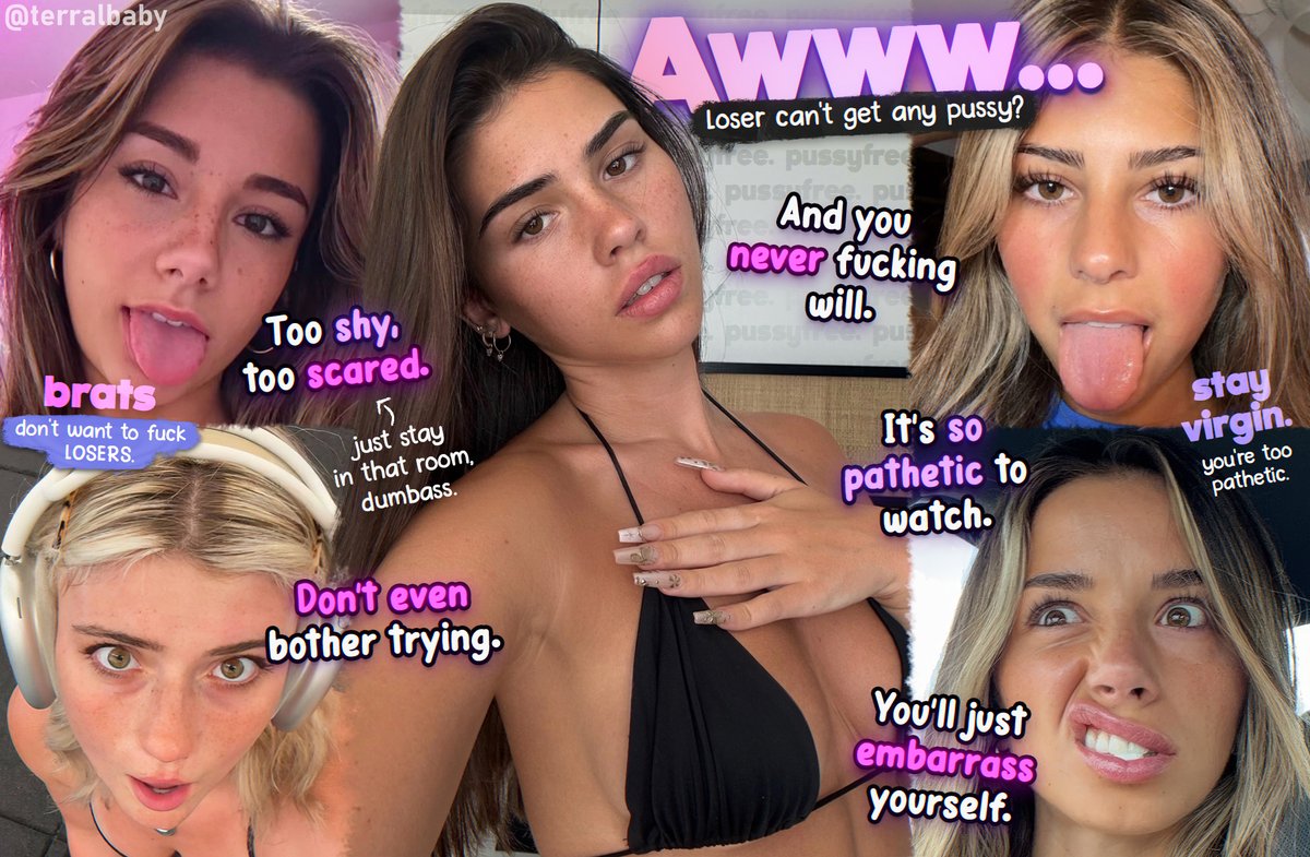 terralbaby's tweet photo. Why even waste your energy when girls can tell you're a dumb, porn addicted loser from a mile away.

You'll stay pussyfree for the rest of your life. I'll make sure of it 💜 https://t.co/JcXslHjBq2