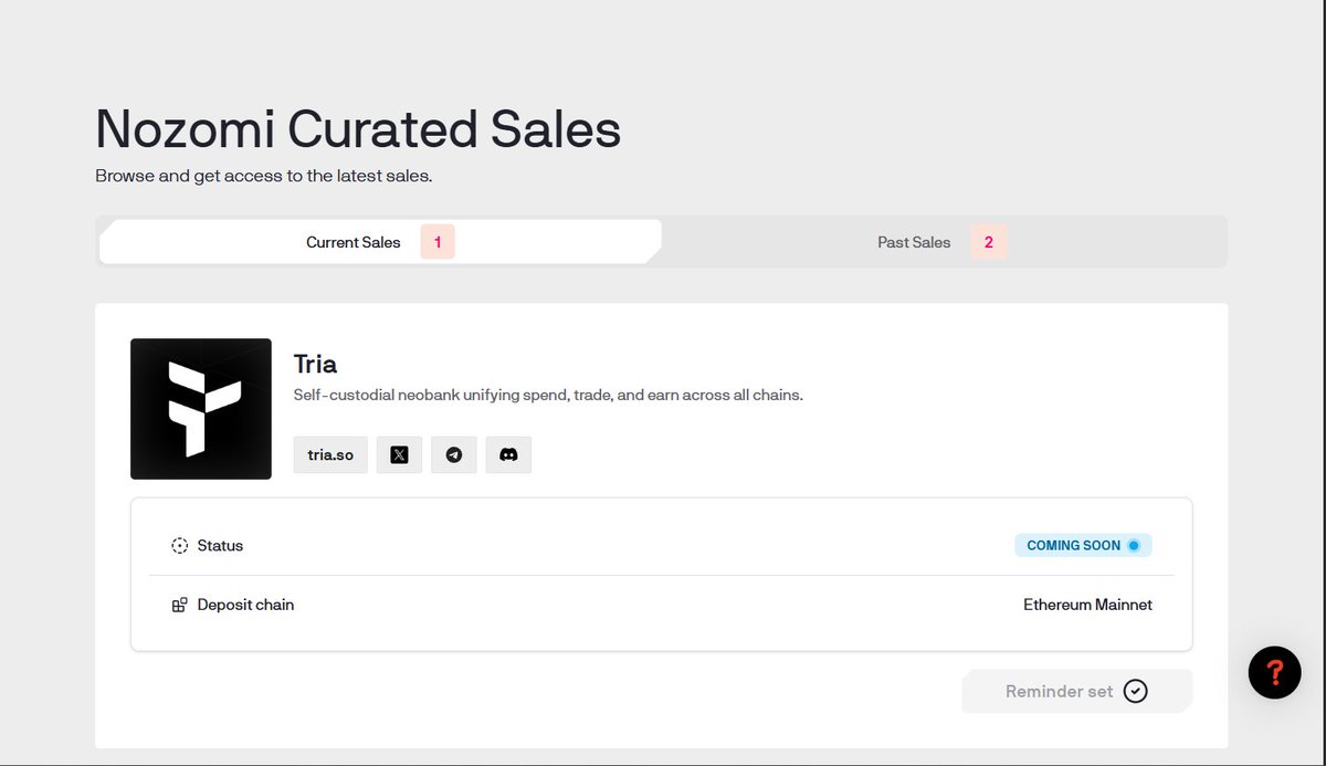 Allanur9315's tweet photo. 🚀@useTria presale is launching on November 3rd with support from @legiondotcc Legion!

I’ll share the sale details once they’re announced — stay tuned! https://t.co/ZijgrSpJr5