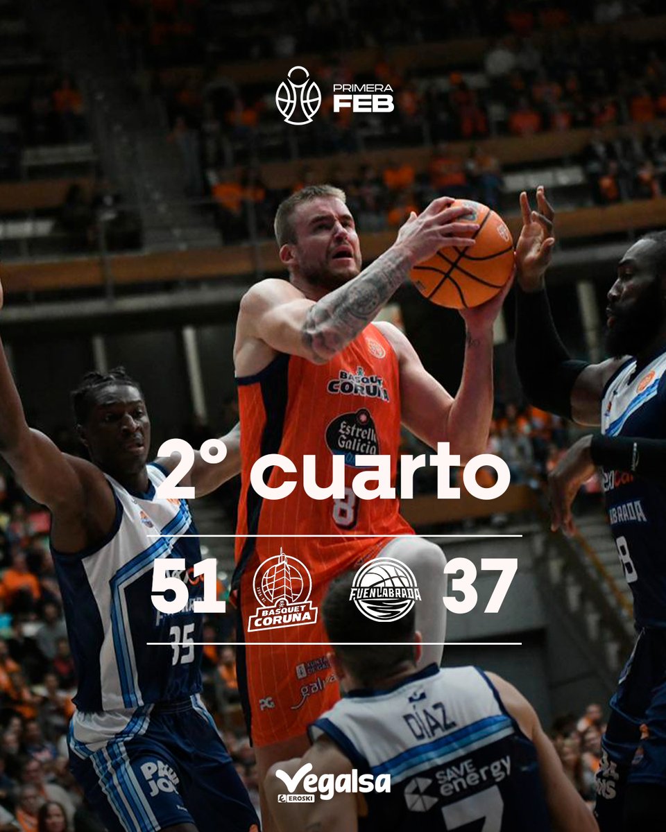 ⏰ 2Q | Final

🏀 51-37

⛹🏻 vs <a href="/BFuenlabrada/">Flexicar Fuenlabrada</a>
📍 Coliseum
👉🏼 J6 #PrimeraFEB

📊 baloncestoenvivo.feb.es/partido/2486305

 #ACoruñaquereBasquet