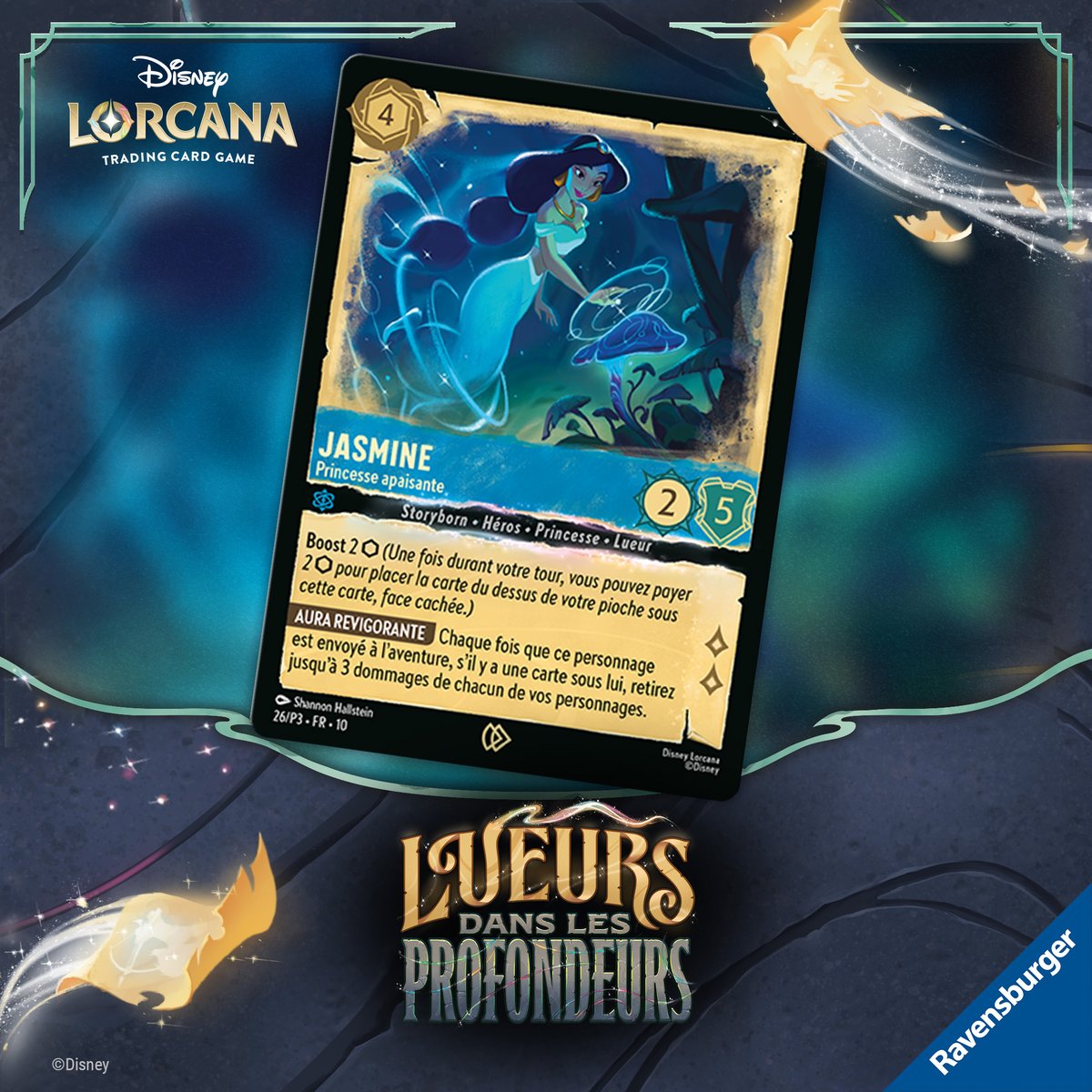 DisneyLorcanaFR's tweet photo. Découvrez toutes les cartes promo de ce nouveau set que vous pourrez obtenir auprès de vos boutiques de jeux locales, approuvées pour le jeu organisé ! #DisneyLorcana #Lueursdanslesprofondeurs https://t.co/RNvCmQJGSg