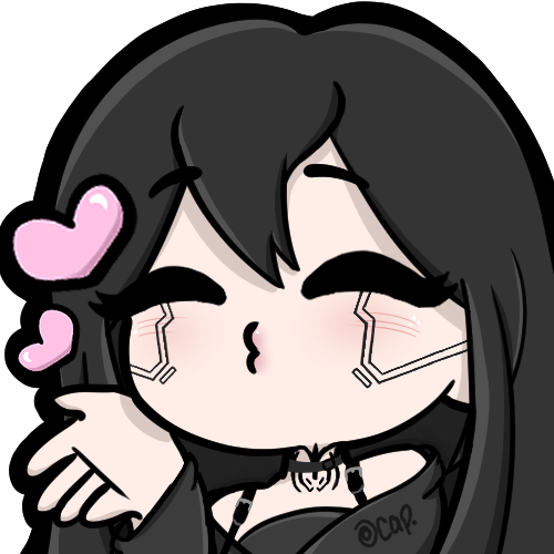 CaptEuphoria's tweet photo. I made my lovely friends some emotes 🖤🖤🖤 @MechaniKit @ghoulotic  #digitalart #DigitalArtist  #twitchstreamer #emotes #twitch https://t.co/PTCMCSwcLj