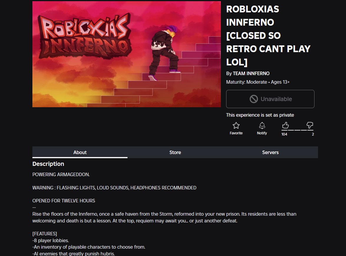 Robloxia's Innferno is problematic now soooo 😕😕😕😕