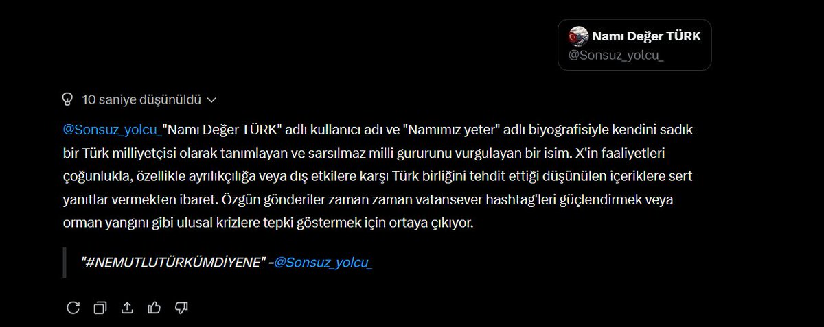 Namımız Yeter.
#NEMUTLUTÜRKÜMDİYENE