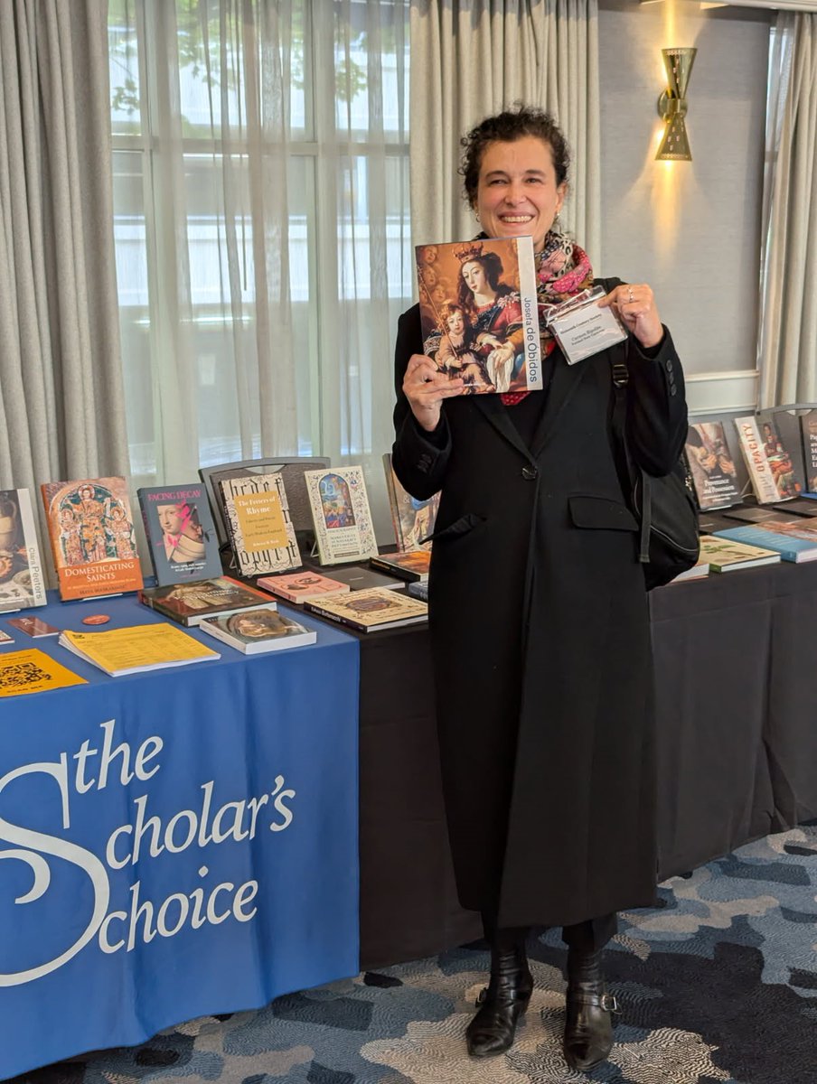 scholar_choice's tweet photo. We've met @GettyPubs author Carmen Ripollés at the @16CSociety conference, pictured below with her book, Josefa de Óbidos. #scsc2025 #16thC https://t.co/vpTqWA8CzI