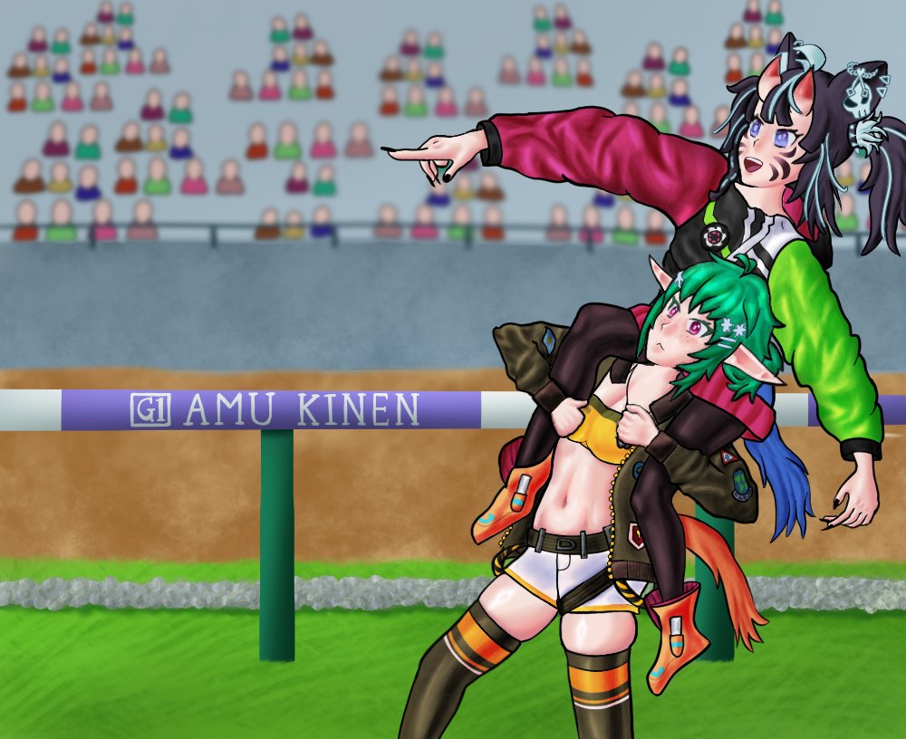 Shinypants89's tweet image. Twin Turbkeru and Mayano @Radickull sidequesting before the Halloween meetup #KyokeruArt