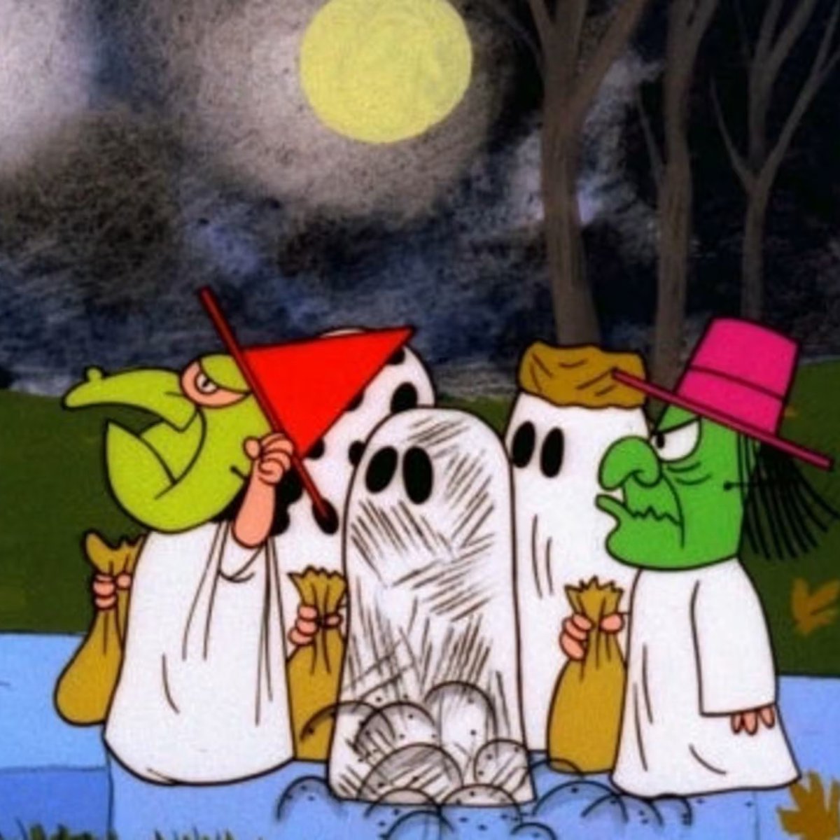 "Trick or treat."

"Well...we need to know what it is we're trickin' for here....I got to know what I stand to lose."