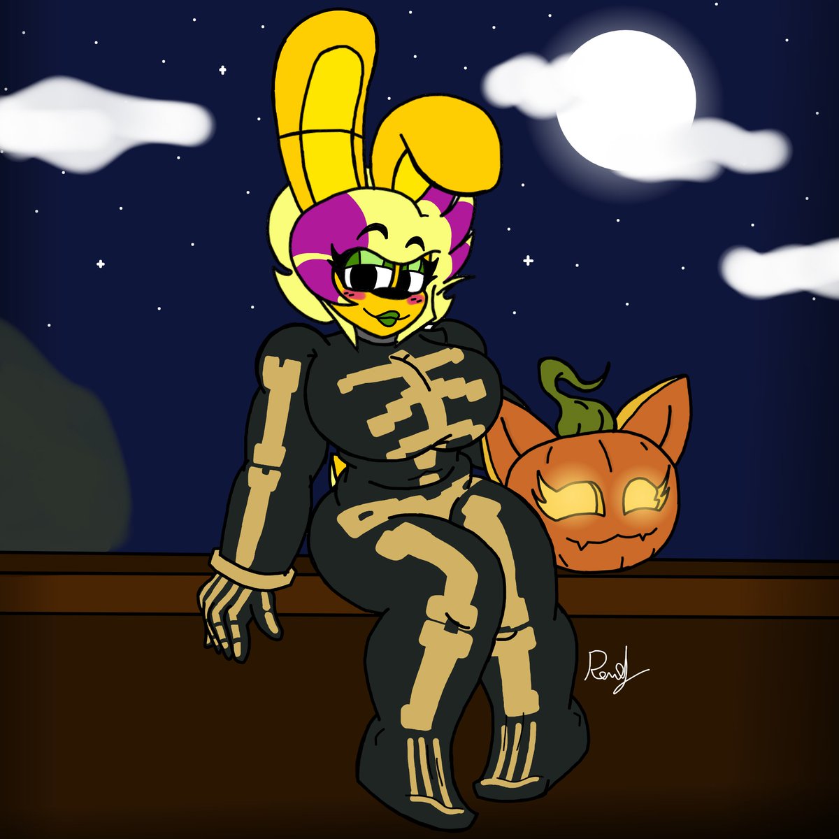 Happy Halloween! here's Rachel lookin ready for the festivities that await tonight!
#FNF #fridaynightfunkin #Fortnite #FortniteArt #SpiceFortnite #Halloween2025 #oc #ocartist