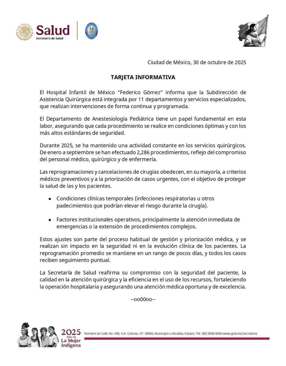 Los comunicados no salvan vidas. Las excusas no curan. Cada día que el gobierno se lava las manos, el sistema de salud se hunde más. ¡Escuchen a los médicos y actúen antes del colapso total!