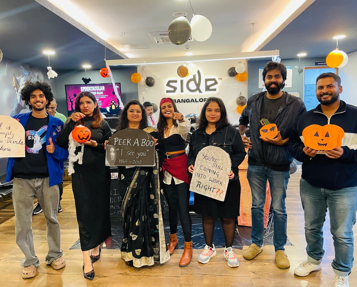 🎃 Halloween 2025 at Side! From pumpkin carving in LA to festive decor in London and Shanghai, and creative costumes in Hyderabad and Bangalore – our teams went all out this spooky season. 👻🕸️

#Halloween2025 #OurSide
