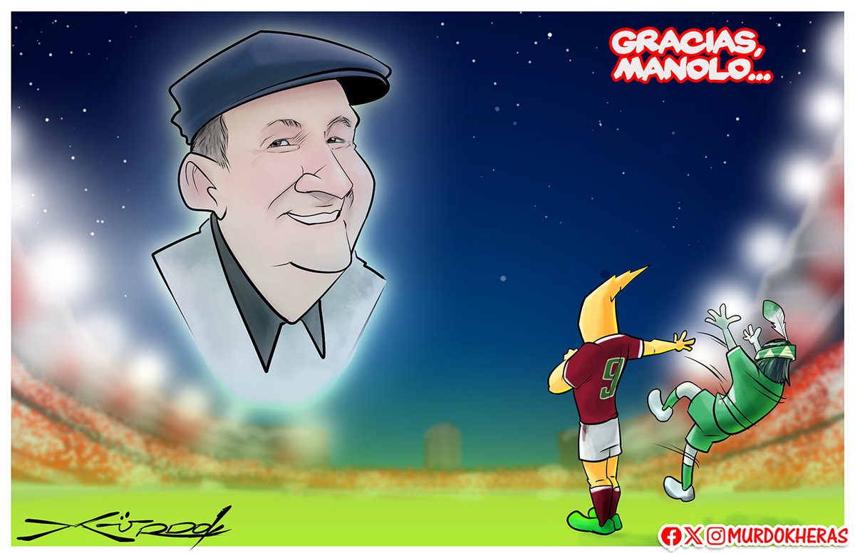 #GraciasManolo... Gracias, Manuel Lapuente 🙏

Con cariño y respeto para un histórico del futbol mexicano y el Club Necaxa, <a href="/murdokheras/">Mürdok Heras</a> nos trae el #CartoonNecaxa del #NECvsSAN... 🕊