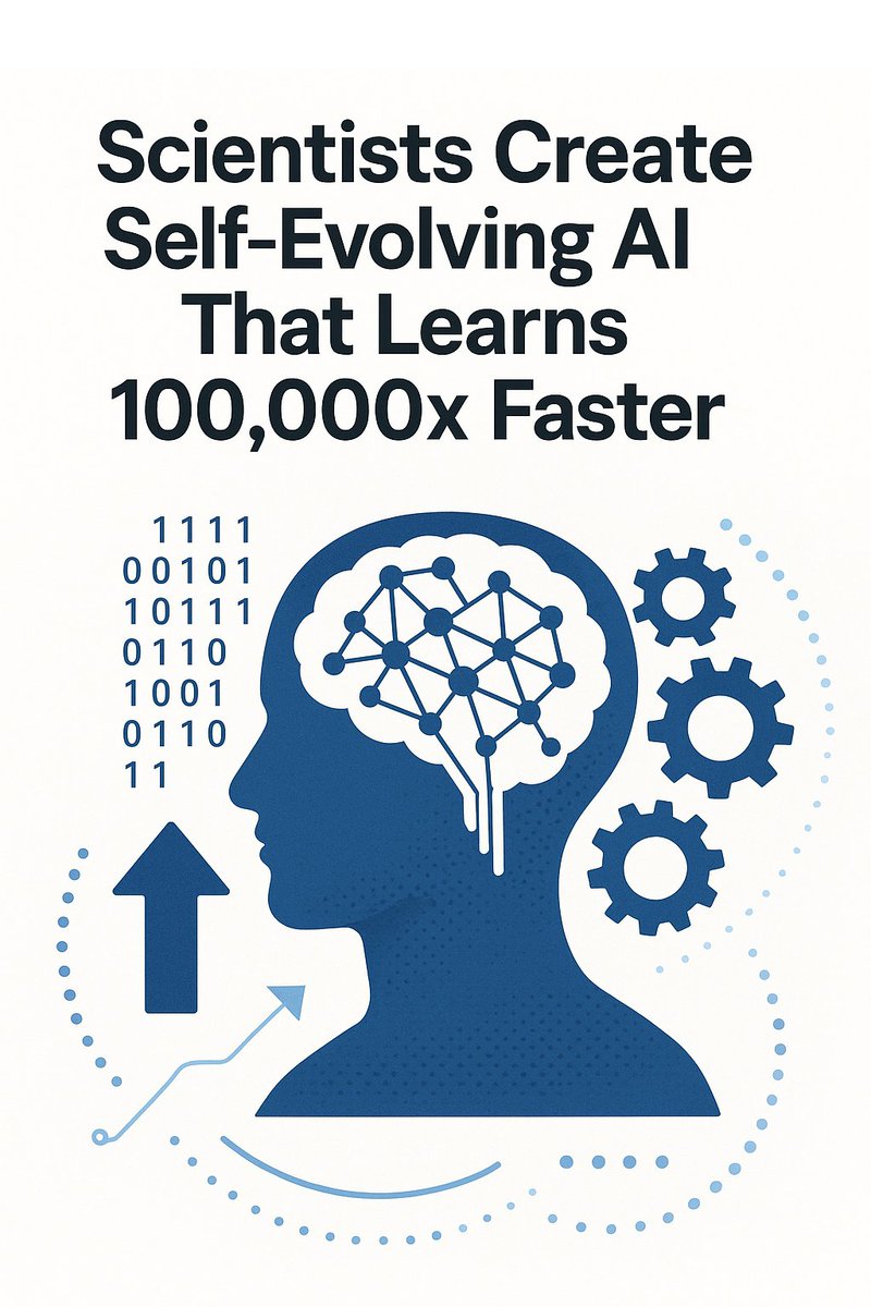 Dr_Singularity's tweet image. This seems like Huge AI breakthrough 👀
Scientists Created Self Evolving AI That Learns 100,000x Faster
Researchers at Osaka University’s SANKEN Institute have unveiled MicroAdapt, a revolutionary self evolving edge AI that can learn and predict in real time directly on compact…
