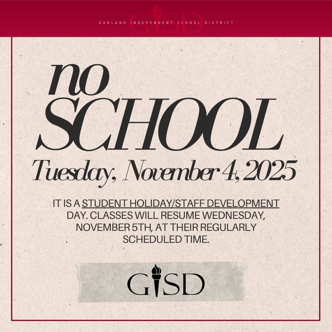 📢 Reminder, parents: There will be no school on Tuesday, November 4. More  than half of our campuses will serve as voting sites on Election Day, and  our top priority is keeping, image size:1080x1080