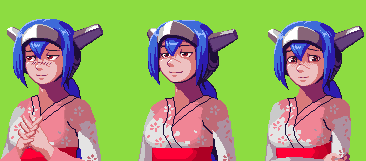 Orco_Pixela's tweet photo. I've finished all the faces used with Lea, I just need a few more sprites to finish it. When I see these scenes with the yukata, Lea looks really pretty, to be honest. #pixelart #crosscode https://t.co/Tanm5FaYGo