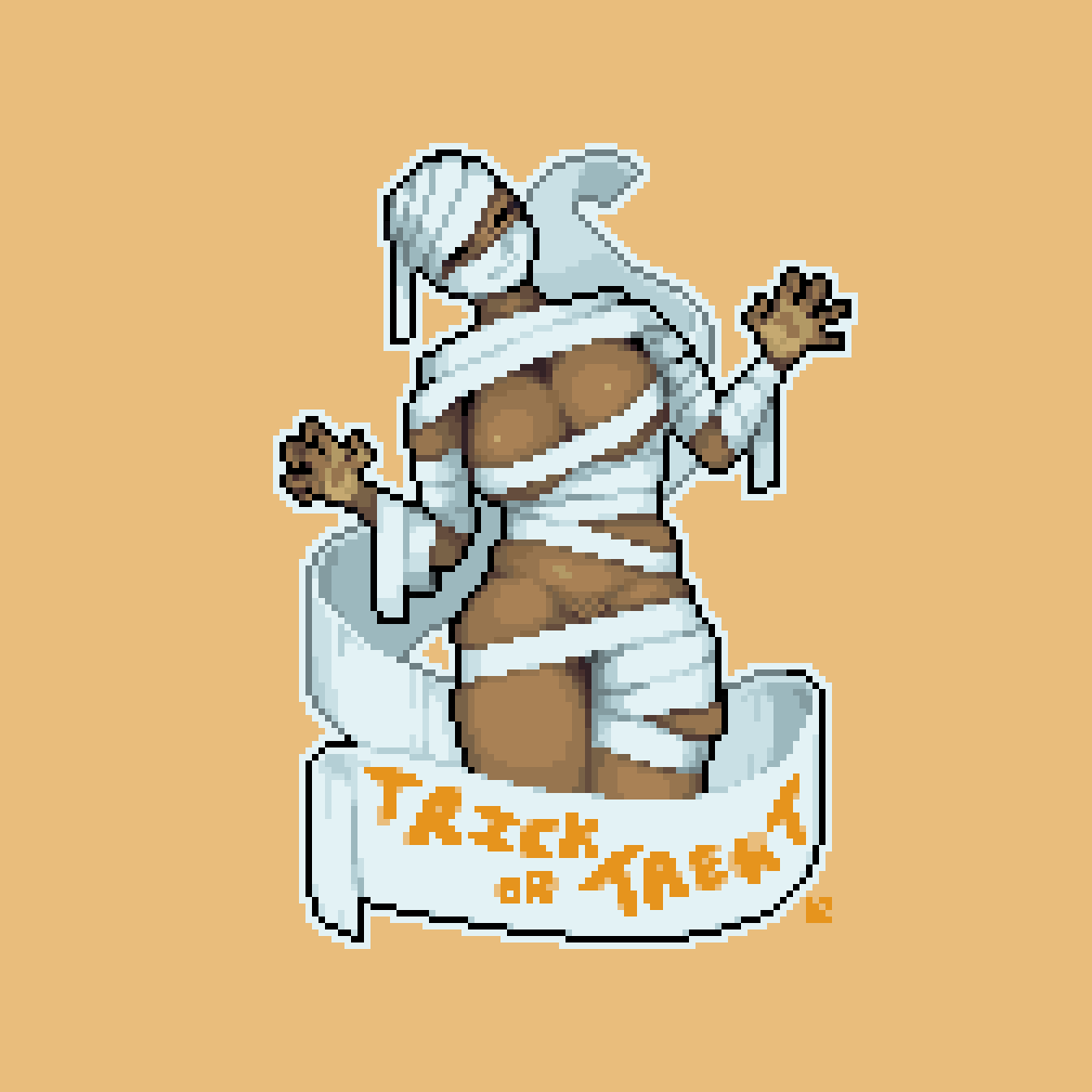 b0rkdotexe's tweet photo. More stickers for halloween this year. Side note if anyone cares: I have been creatively starved, but I had fun making these #pixelart #ドット絵 https://t.co/NQouocsbU4