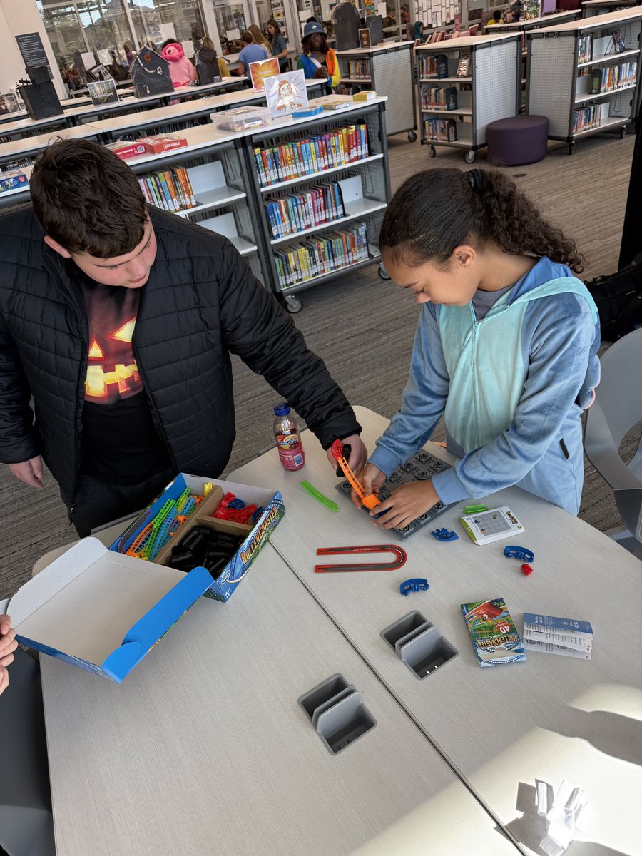 We had a great “fun Friday” playing games and doing activities before school and during lunches! <a href="/ProsperRushing/">Rushing Middle School</a> <a href="/PISD_Libraries/">Prosper ISD Library Services</a>