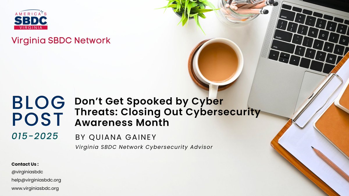 virginiasbdc's tweet image. As October comes to a close and we celebrate Halloween, it’s a good reminder that not all the things that go bump in the night are imaginary.👀

🔗linkedin.com/pulse/dont-get…

#CyberSecurity #CybersecurityAwarenessMonth