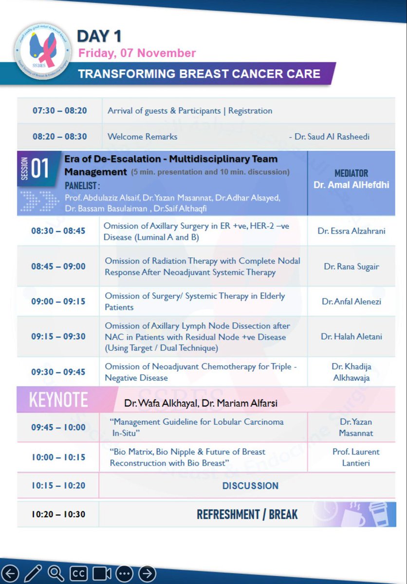 Saudi Society of Breast & Endocrine Surgery(SSBES) tweet media