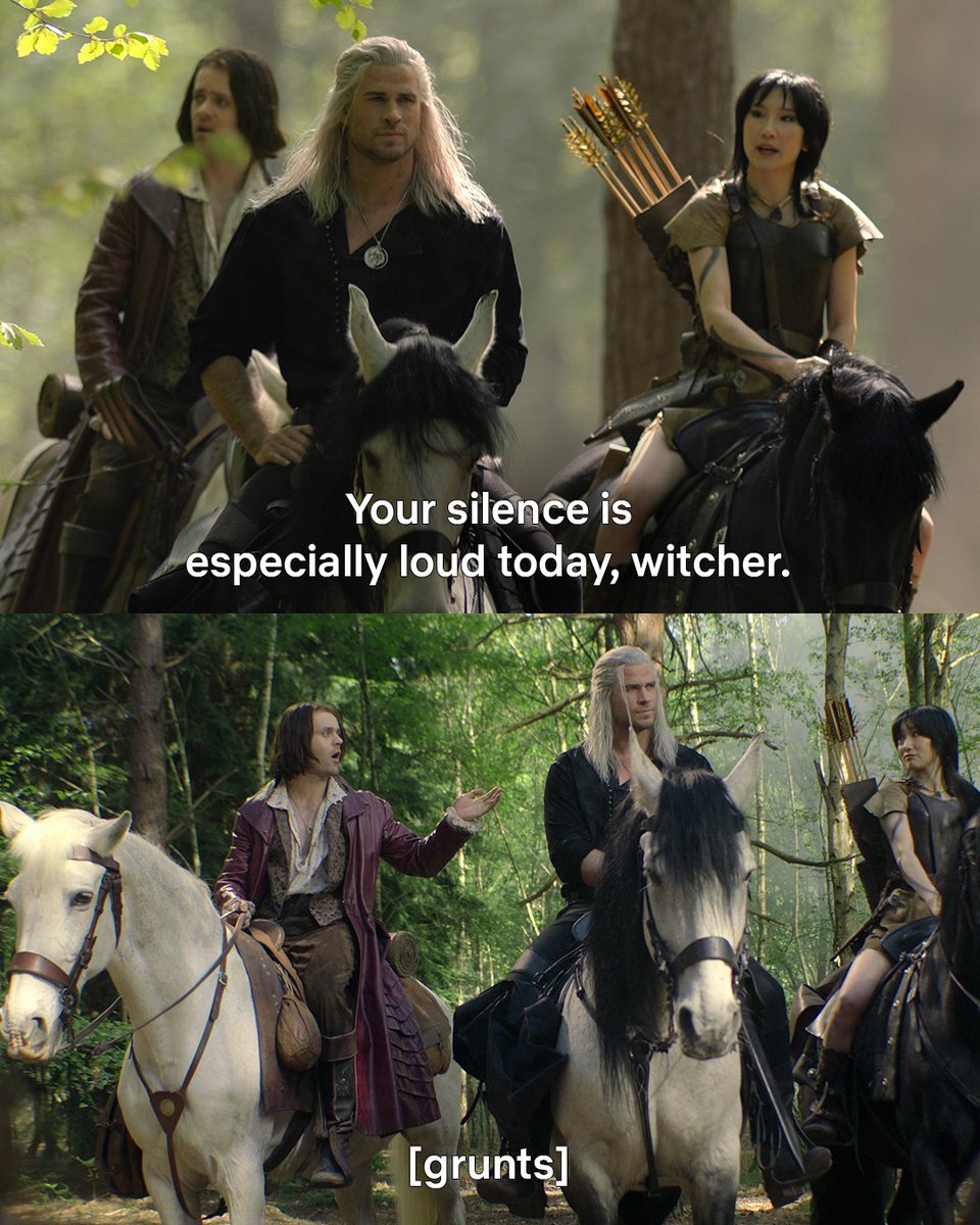 witchernetflix's tweet image. [grunts]