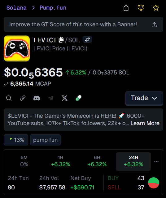 DaCryptoTycoon's tweet photo. 💥 The $LEVICI train isn’t slowing down!
Smart traders already know what’s coming next 👀
Join the movement before it pumps out of reach! 💎

WXnqxEJ9qxYTJfgwu78nM65z3RTjbNoKBkvsdpKpump

#Solana #Pumpfun #Geckoterminal #Dexscreener https://t.co/8Om2xizZUs