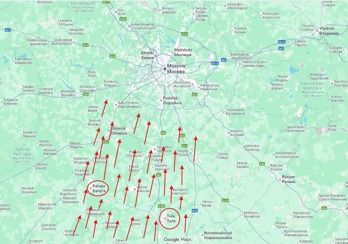 Drones from the Kaluga and Tula regions have reached the Moscow region.