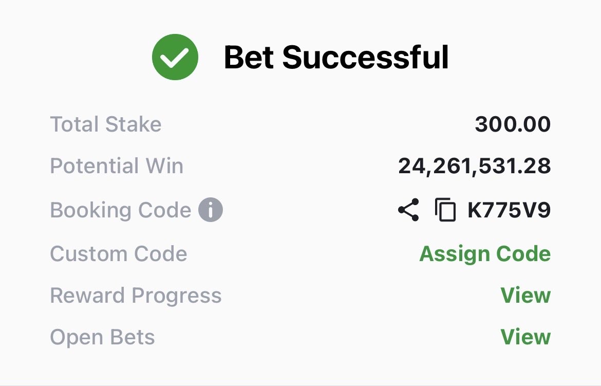 Afc_saks1's tweet image. Mega odds (tomorrow only)

Code - K775V9

Edit, Repost for others