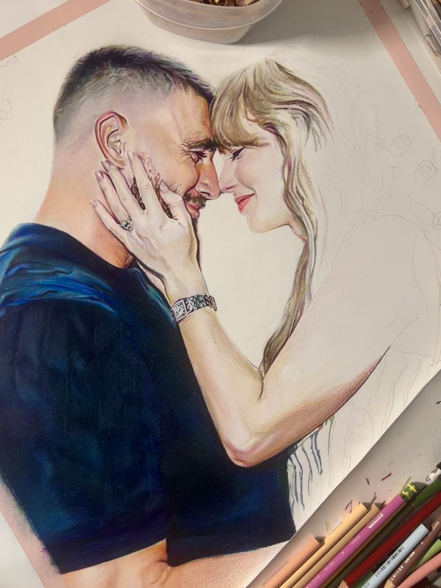 It’s like he’s pulling her out of the paper 💕