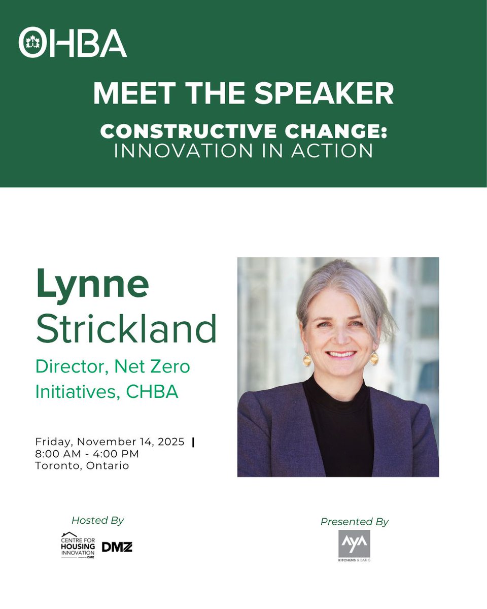 CHBA's Lynne Strickland will be leading a session exploring key projects from CHBA's <a href="/NRCan/">Natural Resources</a>-funded Towards #NetZero Renovations initiative at <a href="/OntarioHBA/">Ontario Home Builders’ Association (OHBA)</a>'s 2025 Renovators' Summit on Nov. 14. Don't miss out on learning how these #NetZeroRenos came to life: tickettailor.com/events/ontario…