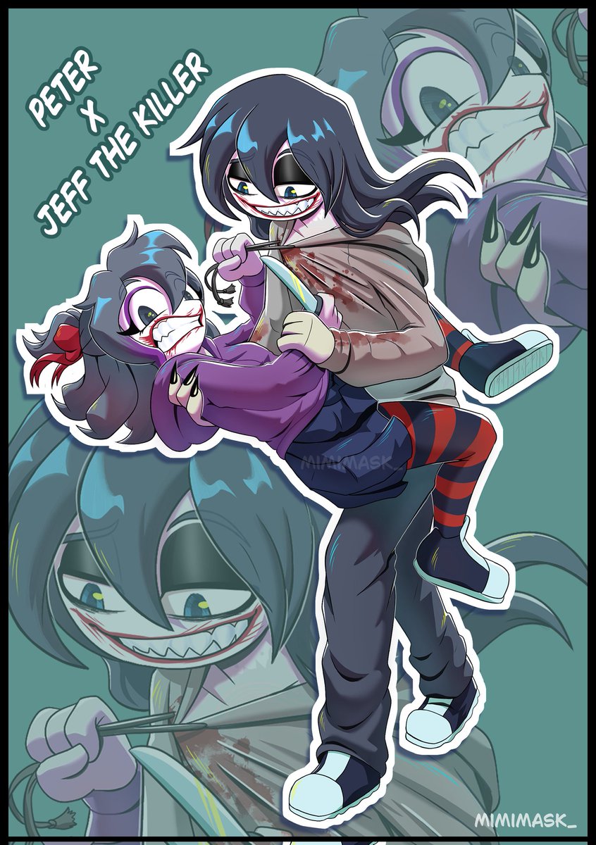 MimiMask_'s tweet image. 🎃Happy halloween🎃 
Peter the killer x Mimi the killer 
#PixieHalloween2025 #YourBoyfriend #Peter