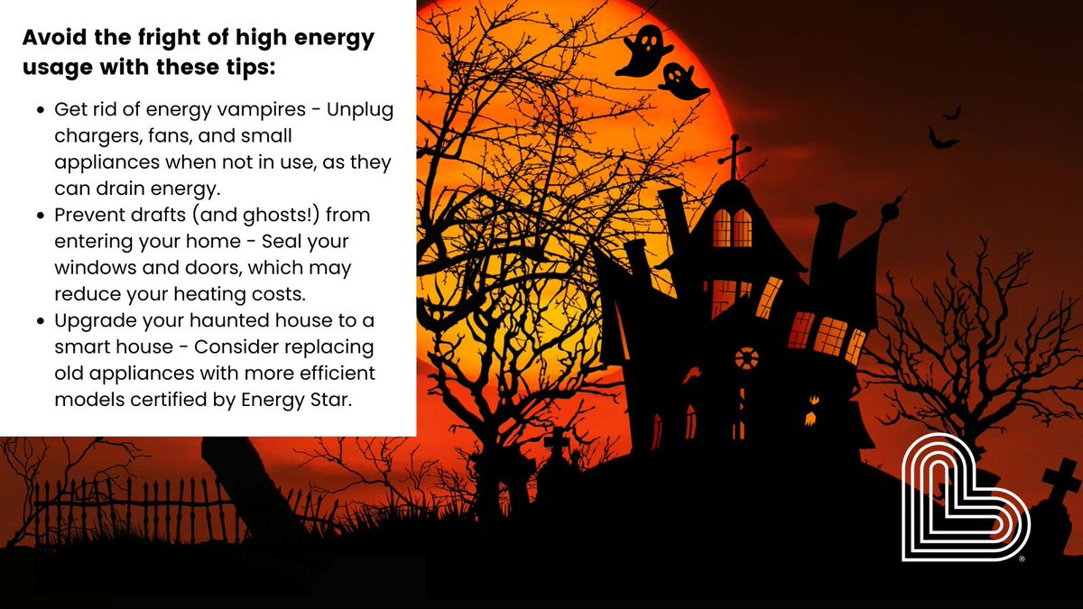 Saving energy doesn’t have to be scary! Follow these simple tips to avoid the fright of high energy usage.