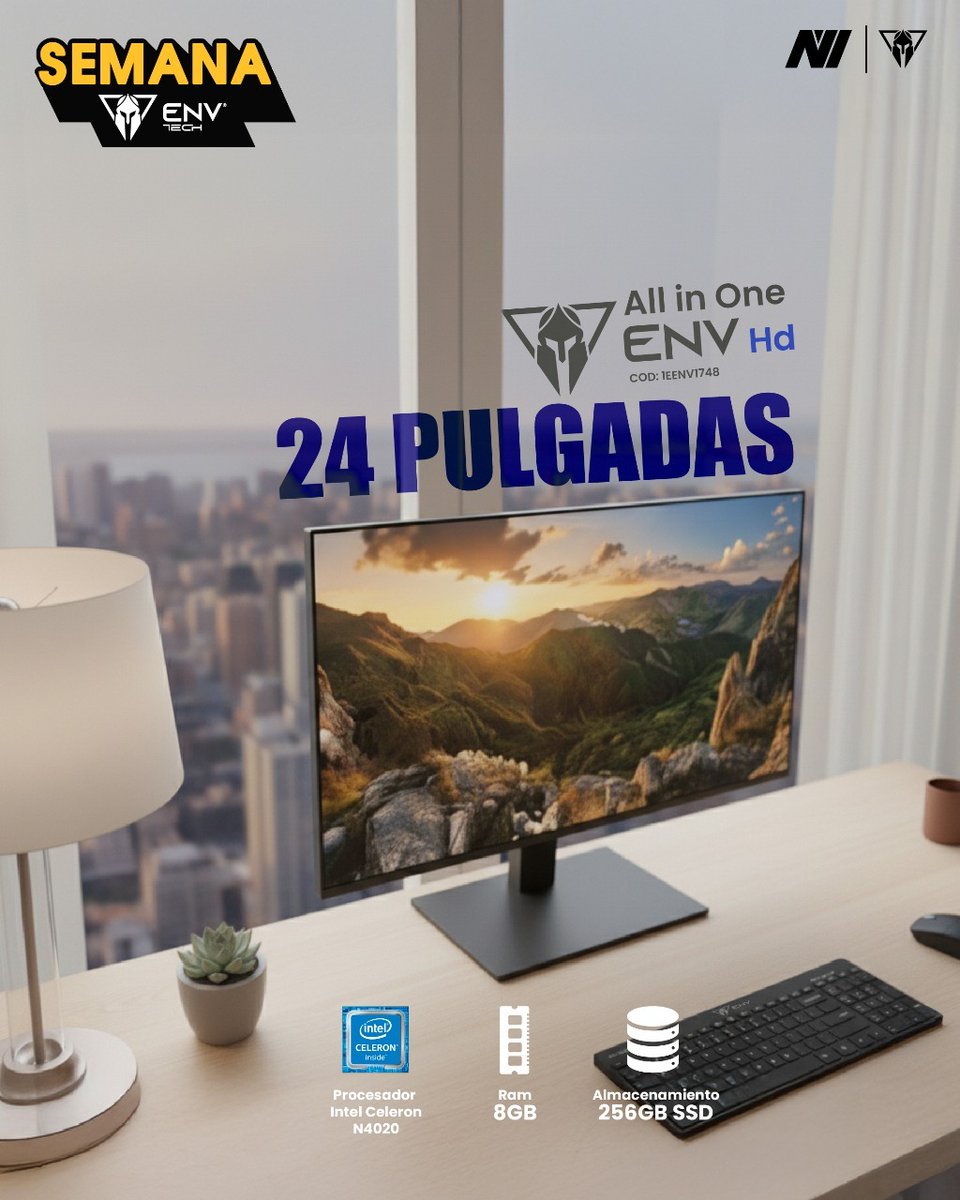 novicompu's tweet image. 🖥️💥 ENV All in One 24"… ¡una máquina para todo!
Perfecta para trabajo, estudio o entretenimiento 🎯
Aprovecha su excelente precio en la Semana ENV ❤️
👉 Solo en Novicompu 🎉
#Novicompu #ENV #AllinOne #SemanaENV #Tecnología