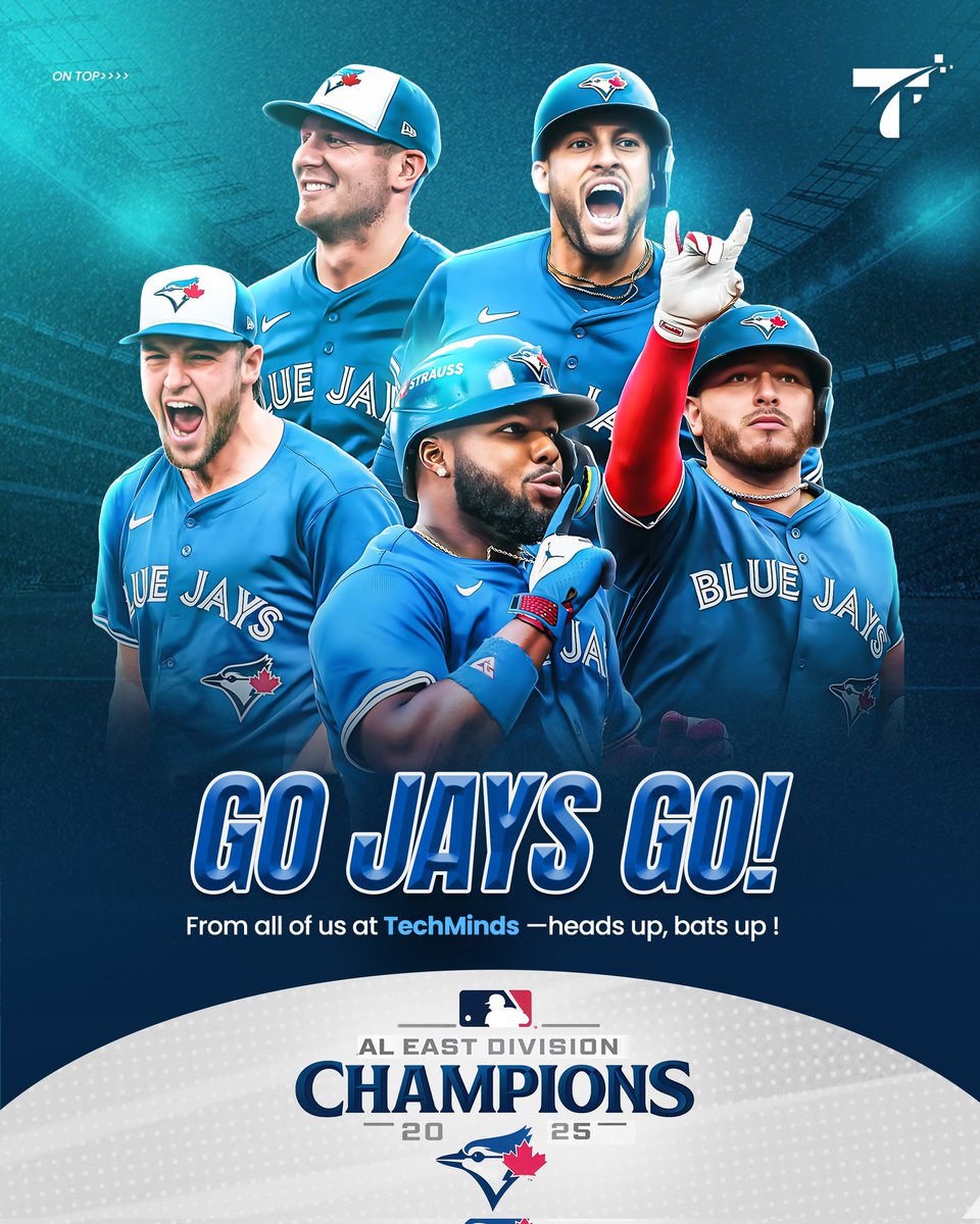 Techmindsinc's tweet image. ⚾💙 GO JAYS GO!
The spirit of champions runs strong! 🙌 From all of us at TechMinds, we’re cheering loud for the Toronto Blue Jays — proving that teamwork, speed, and connection make all the difference. 

#TechMinds #GoJaysGo #BlueJays
