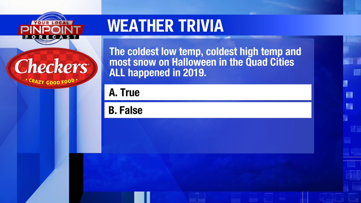 Here's today's weather trivia question - good luck!