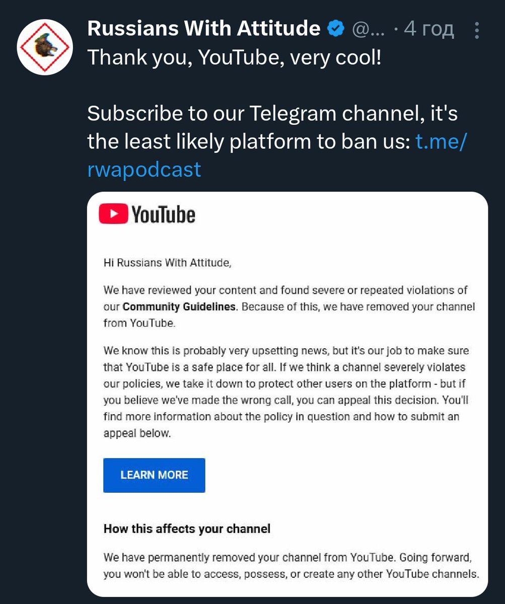 Good job <a href="/YouTube/">YouTube</a>!