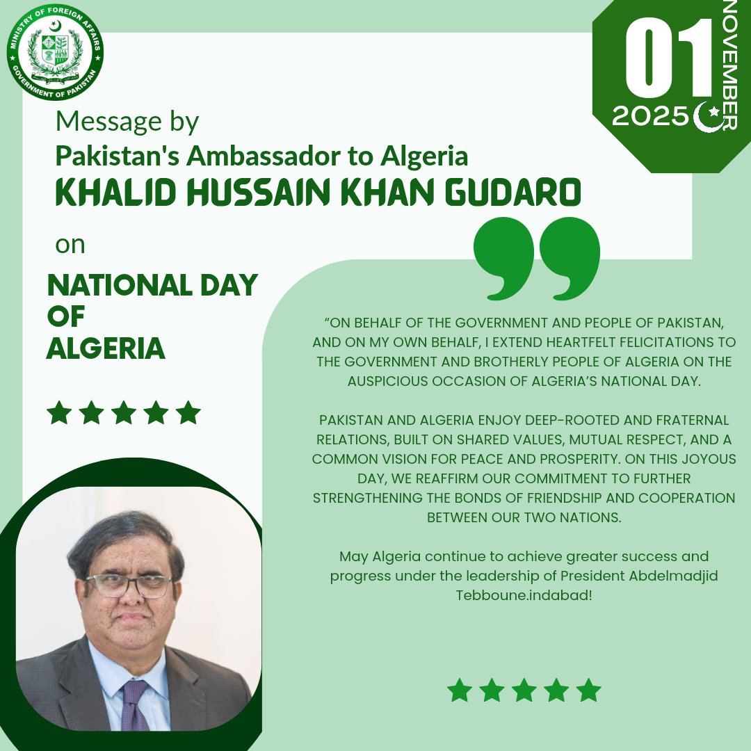 Pakistan Embassy Algeria tweet media