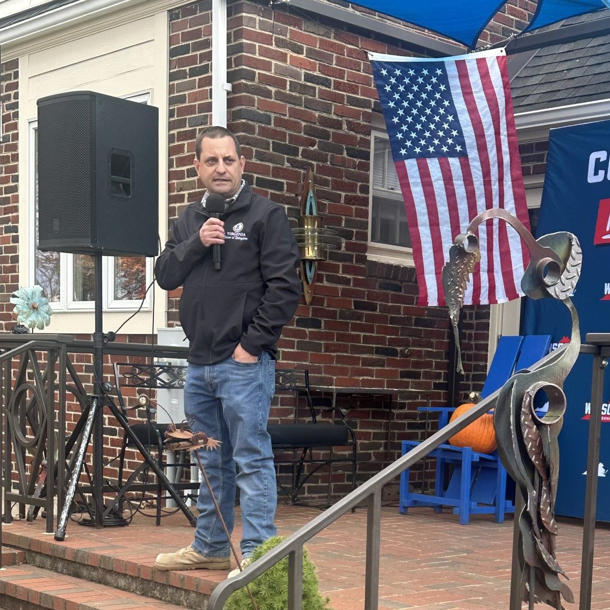 It was outstanding to have the GOP ticket represented here on a blustery afternoon at my grandfather's farm in Blacksburg.

Thanks to <a href="/MorganGriffith/">Morgan Griffith</a>, <a href="/JohnReid4VA/">John Reid</a>, <a href="/JasonMiyaresVA/">Jason Miyares</a>, and <a href="/winwithwinsome/">Winsome Earle-Sears</a>'s better half - Terence Sears - for coming out and rallying a great crowd of