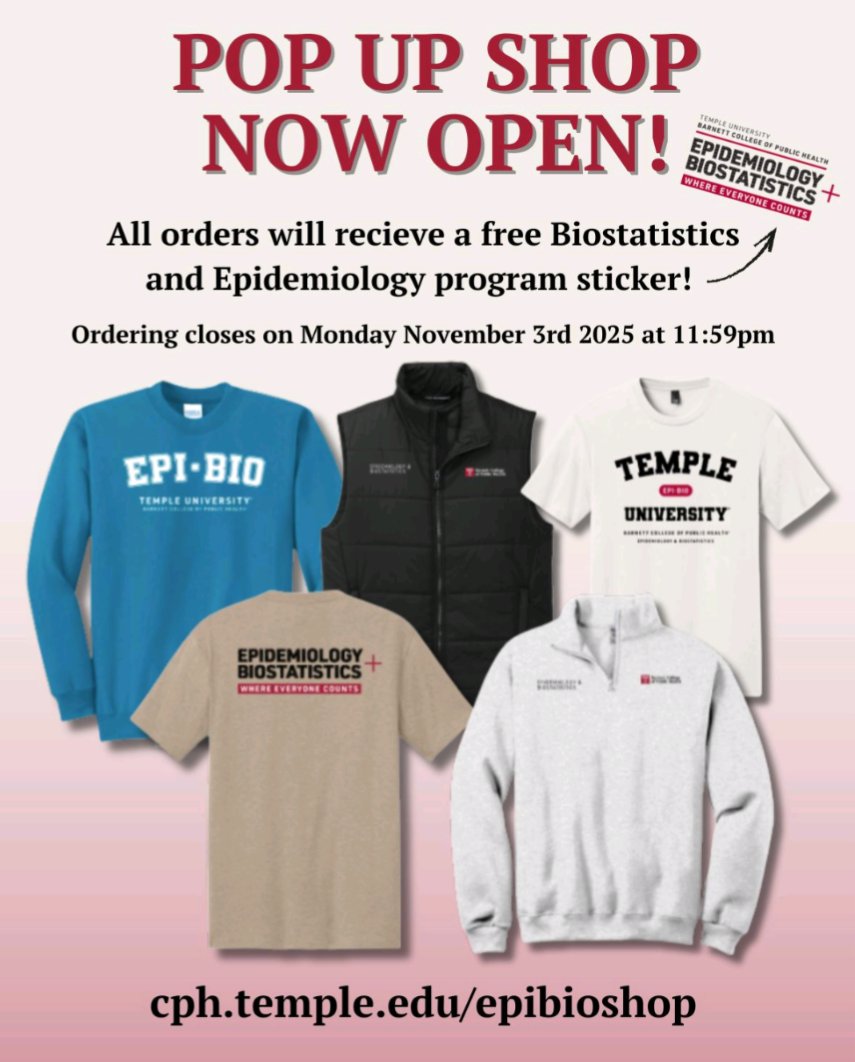 Temple Dept. of Epidemiology & Biostatistics tweet media