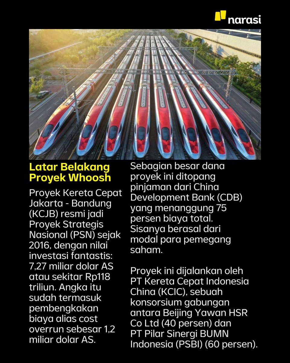 <a href="/NovalAssegaf/">Noval Assegaf</a> APA PENYEBAB KCIC WHOOSH MENJADI PROJECT BULLET TRAIN TERMAHAL DI DUNIA PER KILOMETERNYA.

PENJELASAN ANTARA HOAKS DAN FAKTA!

HOAKS TOPOGRAFI JAKARTA-BANDUNG PENYEBAB MAHALNYA KCIC WHOOSH:
Alasan Topografi walau keliatan masuk akal karena Topografi Elevated di Jalur Bandung