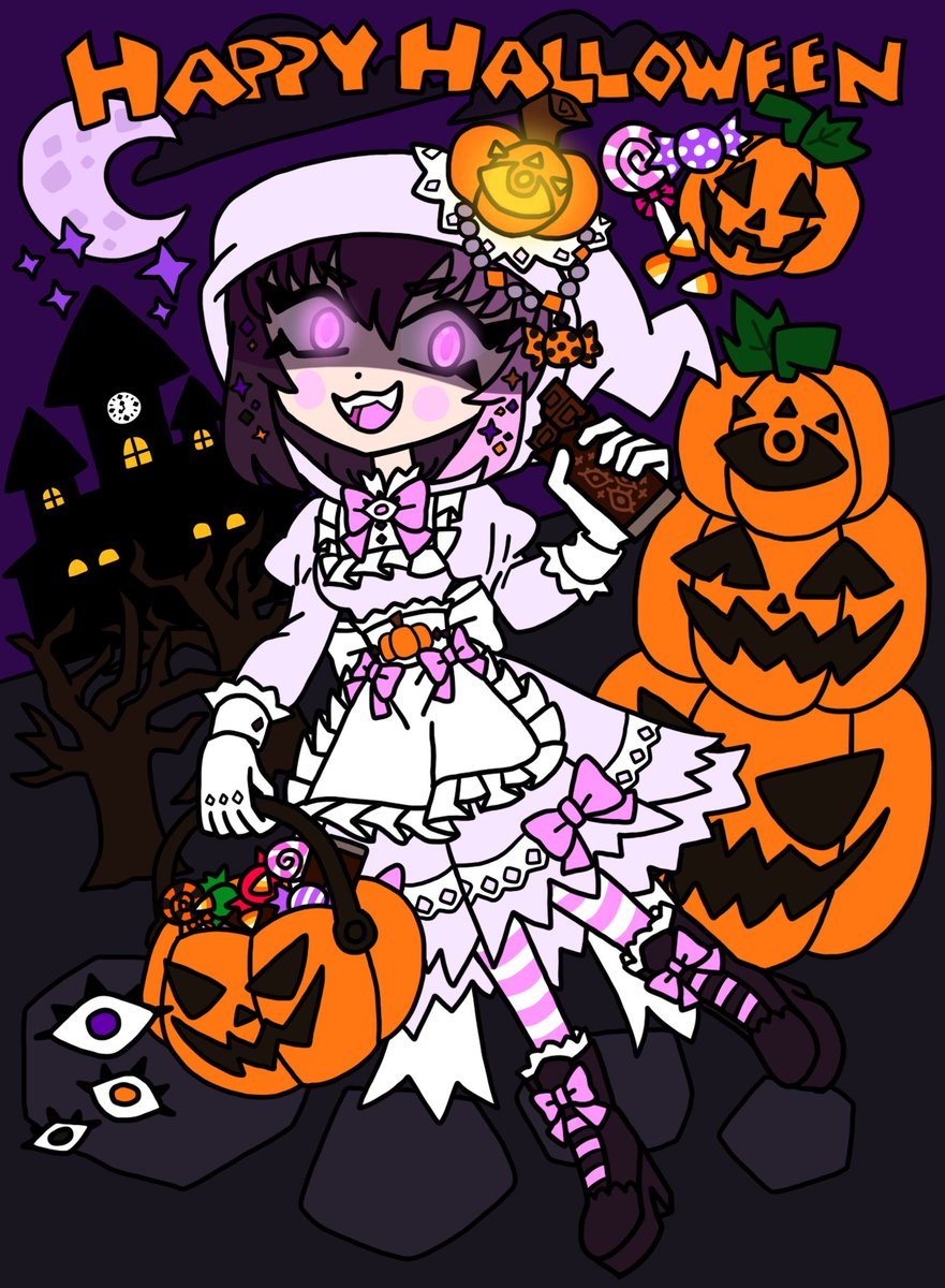 konpeitoly's tweet photo. Boo! Ghost Ame loves to trick or treat! 👻🍫 https://t.co/st95LhDjAG