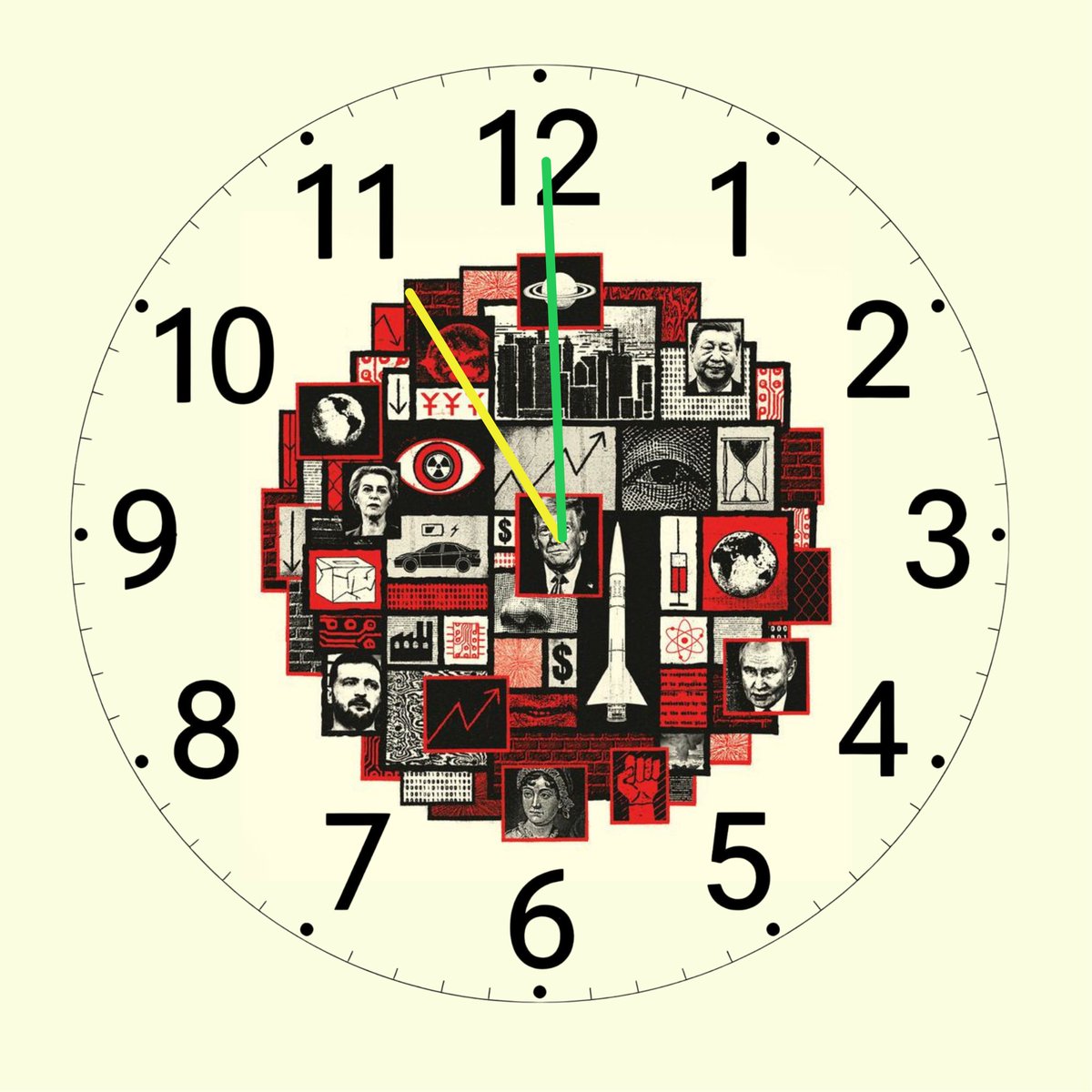 Saat 11 oldu ⏰

The Economist’in zamansal saatinde Kasım ayına girdik.
Gözler artık Trump figürünün üzerindeki dönemde — politik ve ekonomik dengelerde yön değişimi sinyali buradanmı başlayacak izliyoruz ...
#TheEconomist #Kasım2025 #ZamansalSaat
