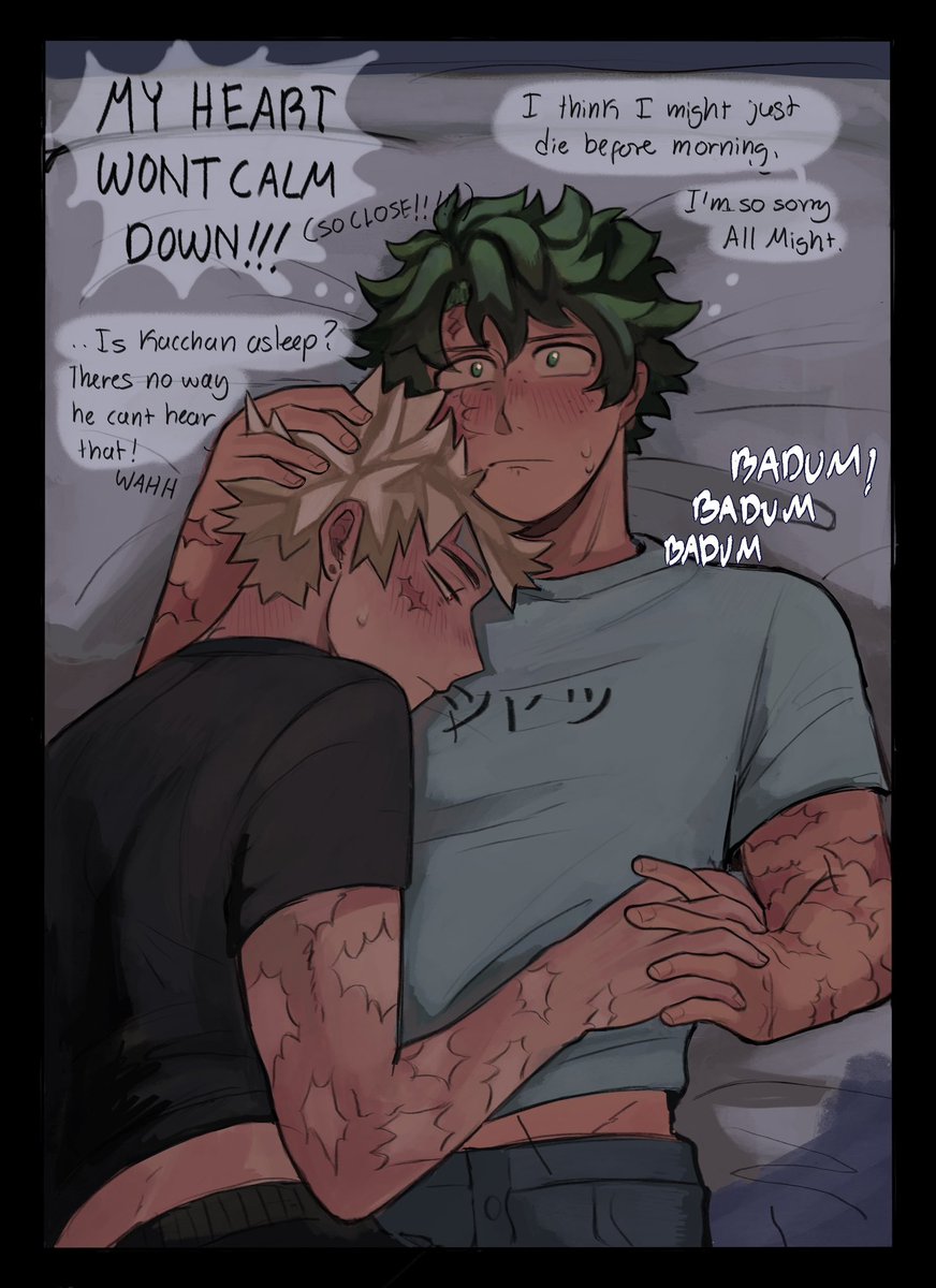 StaleBreadcrumz's tweet image. Oh nooo ‘Kacchan Bakugou’ is sick! izuku quick! spoon him! #bkdk #dkbk 

Loosely inspired by “i’ll Take Care of You” by Shaggyherbals on Ao3 💛